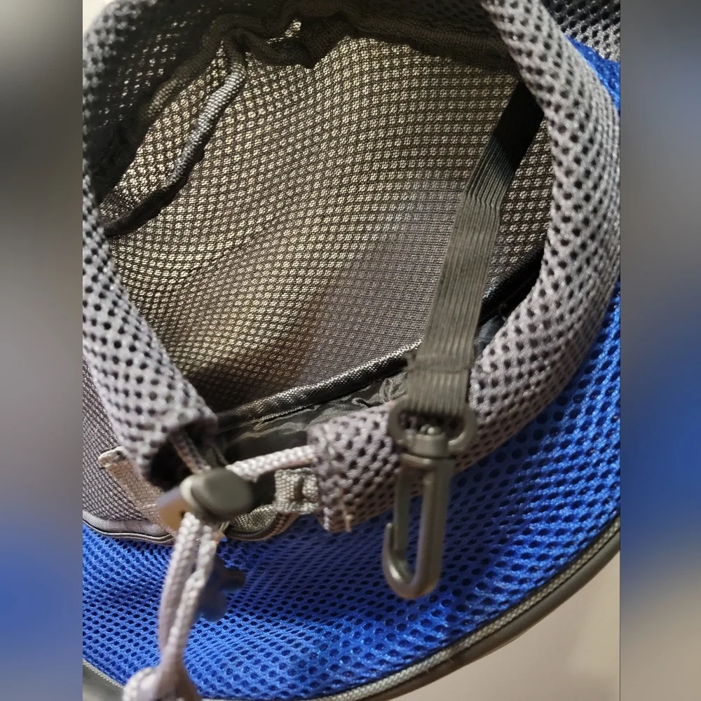 Pet mesh crossbody knapsack travel bag